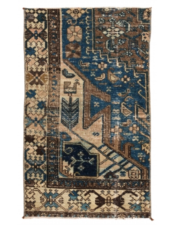 Antique Mini Decorative Rug Fragment - 1`10″ x 3`2″