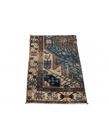 Antique Mini Decorative Rug Fragment - 1`10″ x 3`2″