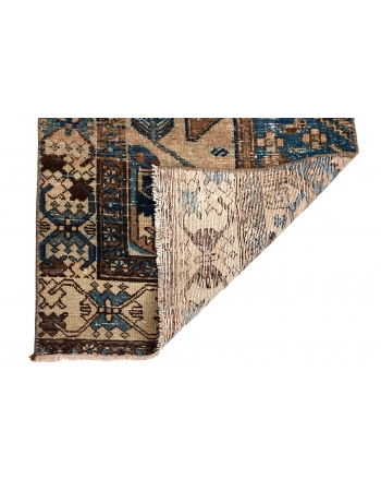 Antique Mini Decorative Rug Fragment - 1`10″ x 3`2″