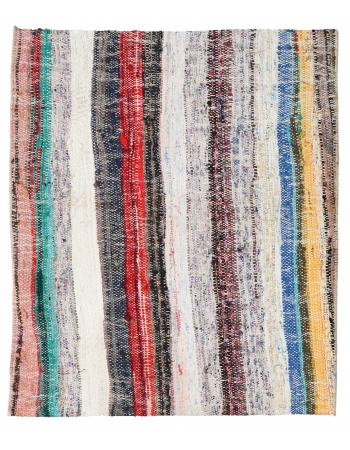Striped Vintage Mini Kilim Rug - 2`4″ x 2`8″