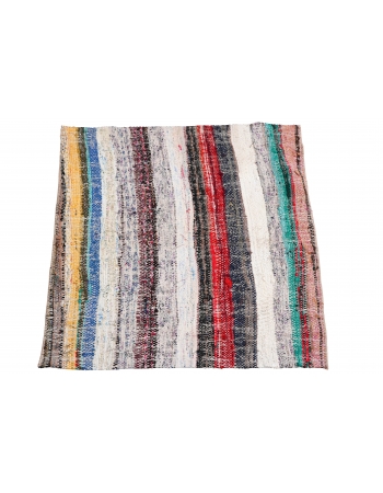 Striped Vintage Mini Kilim Rug - 2`4″ x 2`8″