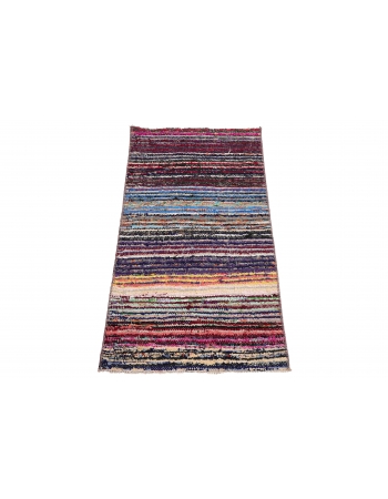 Striped Vintage Mini Kilim Rug - 1`8″ x 3`2″