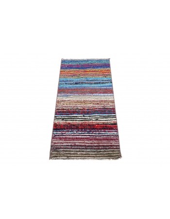Vintage Decorative Rag Rug - 1`8″ x 3`6″