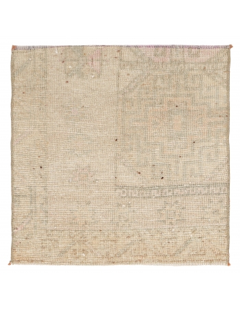 Washed Out Vintage Mini Rug Fragment - 1`10″ x 2`0″