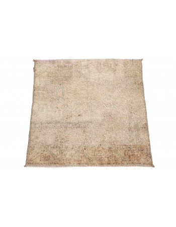 Washed Out Vintage Mini Rug Fragment - 1`10″ x 2`0″