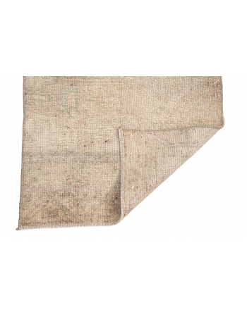 Washed Out Vintage Mini Rug Fragment - 1`10″ x 2`0″