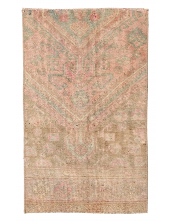 Mini Vintage Washed Out Rug Fragment - 1`8″ x 2`9″