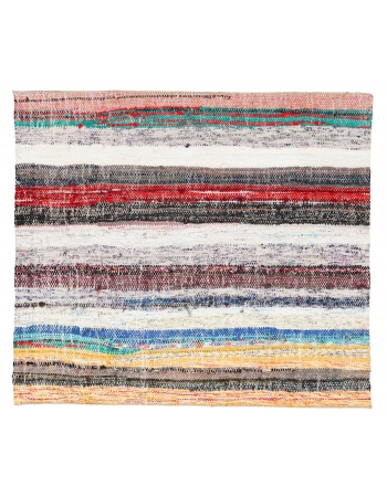 Striped Vintage Mini Kilim Rug - 2`6″ x 2`9″