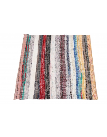 Striped Vintage Mini Kilim Rug - 2`6″ x 2`9″