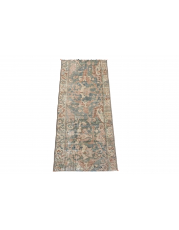 Distressed Antique Rug Fragment - 1`2″ x 2`11″