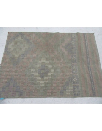 Faded Vintage Mini Embroidered Kilim - 2`2″ x 3`0″