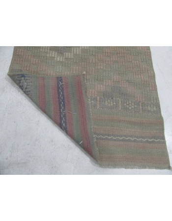 Faded Vintage Mini Embroidered Kilim - 2`2″ x 3`0″