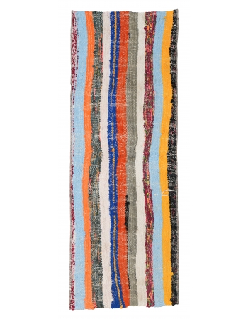 Striped Vintage Mini Kilim Rug - 1`5″ x 3`11″
