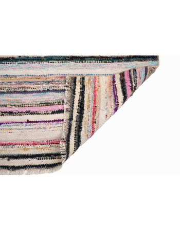 Mini Vintage Striped Rag Rug - 2`4″ x 2`7″