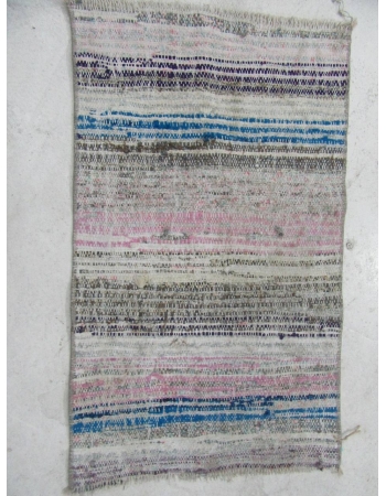 Vintage Mini Rag Rug - 1`7″ x 2`7″