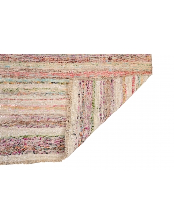 Vintage Decorative Mini Rag Rug - 2`3″ x 2`5″