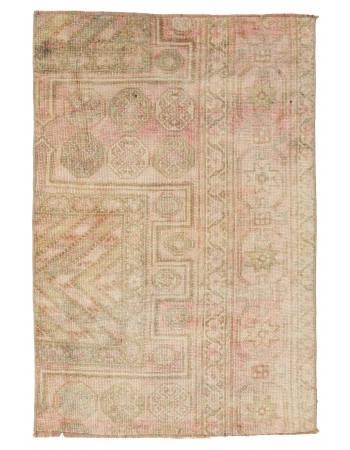 Vintage Washed Out Rug Fragment - 2`6″ x 3`7″