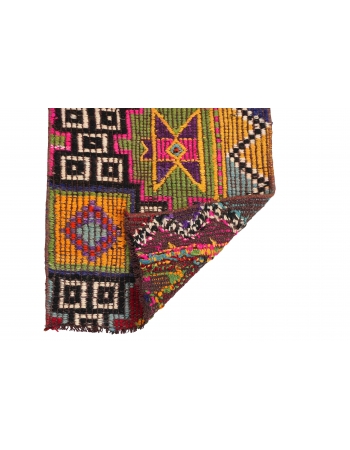 Embroidered Mini Vintage Kilim Fragment - 1`5″ x 2`1″