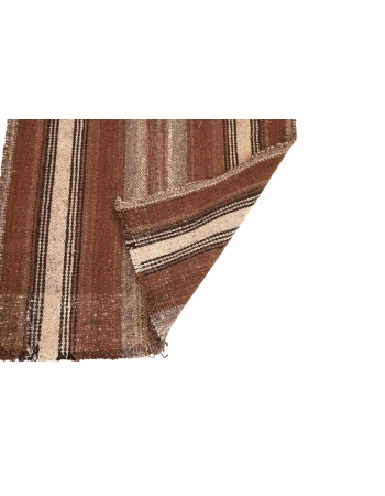 Brown Vintage Mini Kilim Rug - 2`4″ x 2`11″