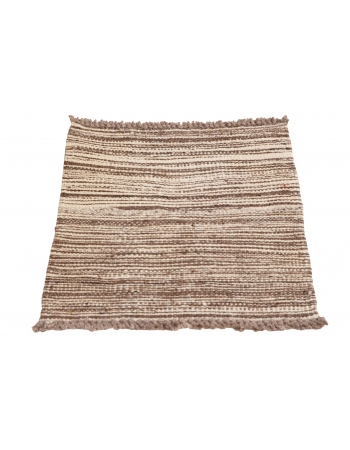 Natural Mini Wool Kilim Rug - 1`9″ x 1`9″