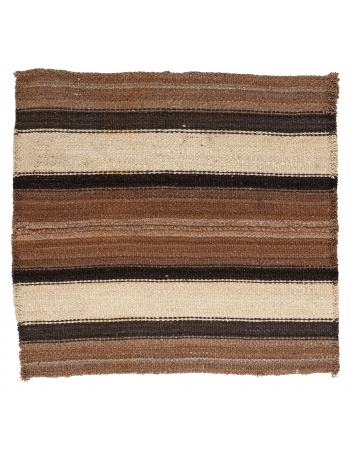 Brown Vintage Mini Kilim Rug - 2`4″ x 2`4″