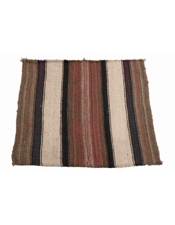 Brown Vintage Mini Kilim Rug - 2`4″ x 2`4″