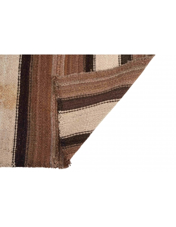 Brown Vintage Mini Kilim Rug - 2`4″ x 2`4″