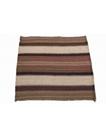 Mini Natural Wool Kilim Rug - 2`4″ x 2`5″