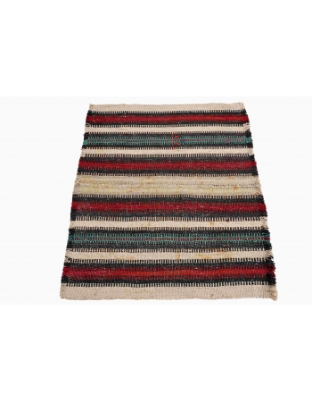 Striped Mini Vintage Kilim Rug - 2`4″ x 2`10″