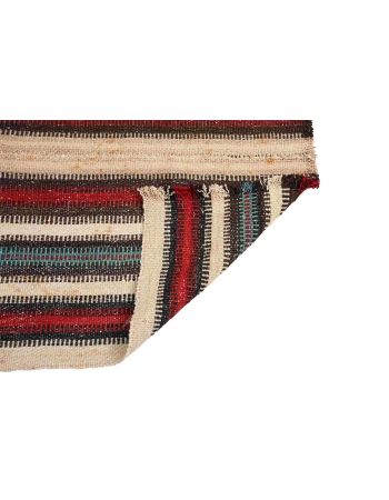 Striped Mini Vintage Kilim Rug - 2`4″ x 2`10″