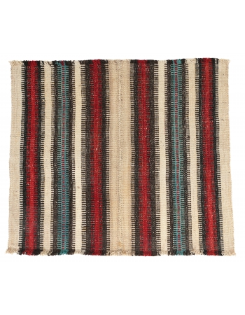 Vintage Striped Mini Kilim Rug - 2`6″ x 2`10″