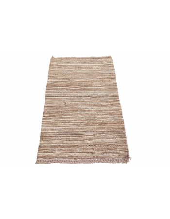 Natural Mini Wool Kilim Rug - 2`0″ x 3`6″