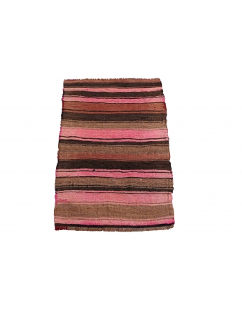 Vintage Striped Mini Kilim Rug - 1`8″ x 3`3″