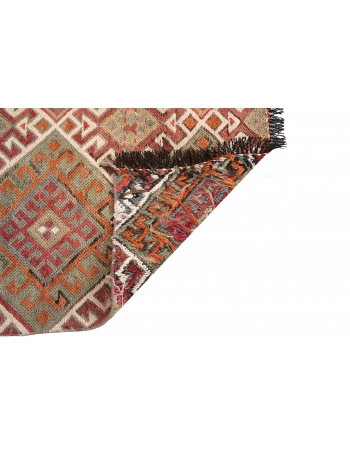 Mini Embroidered Vintage Kilim Rug - 2`0″ x 2`5″