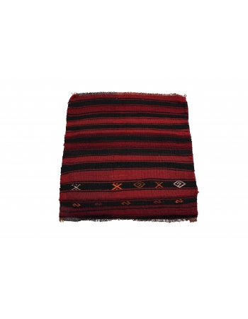 Red & Black Mini Vintage Kilim - 2`0″ x 2`4″