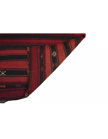 Red & Black Mini Vintage Kilim - 2`0″ x 2`4″