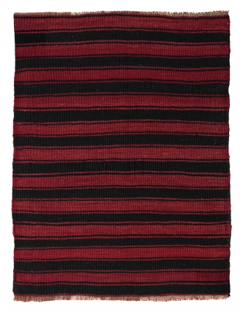 Black & Red Vintage Mini Kilim - 2`0″ x 2`6″