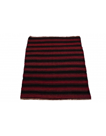 Black & Red Vintage Mini Kilim - 2`0″ x 2`6″