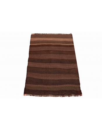 Brown Vintage Mini Kilim Rug - 1`8″ x 2`7″