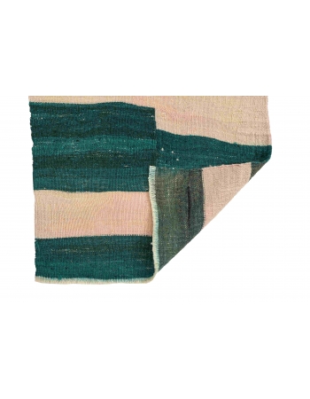 Green & White Mini Kilim Rug - 1`11″ x 2`9″