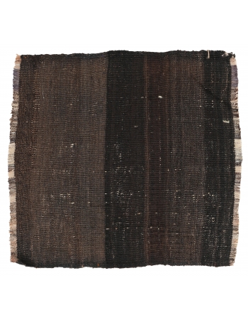 Vintage Brown Mini Kilim Rug - 2`1″ x 2`2″