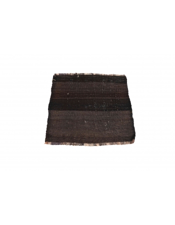 Vintage Brown Mini Kilim Rug - 2`1″ x 2`2″