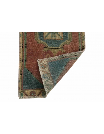 Vintage Mini Wool Rug - 1`5″ x 2`11″
