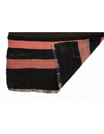 Pink & Brown Vintage Mini Kilim Rug - 2`0″ x 2`1″