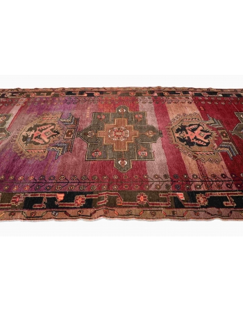 Unique Vintage Large Turkish Turkish Kars Rug - 6`2″ x 14`7″