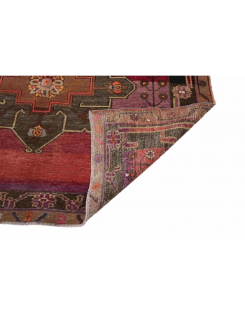 Unique Vintage Large Turkish Turkish Kars Rug - 6`2″ x 14`7″