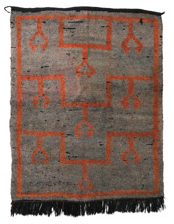 Vintage Decorative Turkish Tulu Rug - 5`0″ x 6`7″