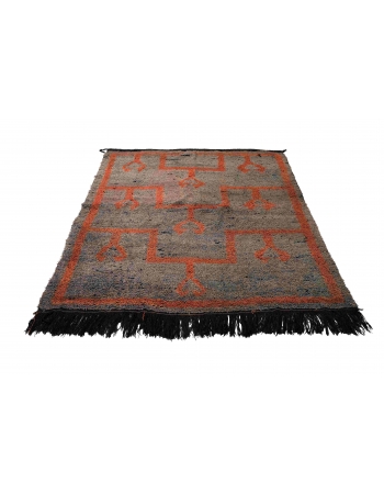 Vintage Decorative Turkish Tulu Rug - 5`0″ x 6`7″