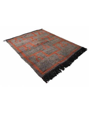 Vintage Decorative Turkish Tulu Rug - 5`0″ x 6`7″