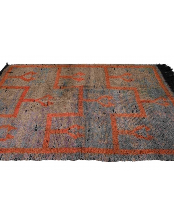 Vintage Decorative Turkish Tulu Rug - 5`0″ x 6`7″